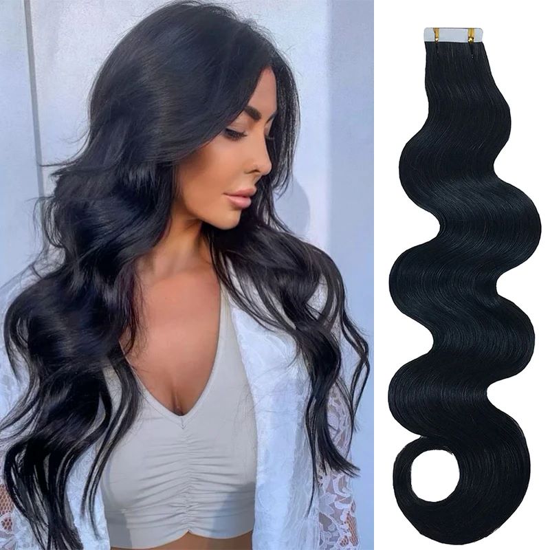 Bande de vague de corps longue - Invisible Tape In Extensions Real Hair avis et prix