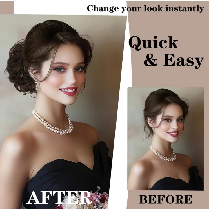 Extension de chignon bouclé à  - Claw Clip Messy Bun Hair Piece avis et prix