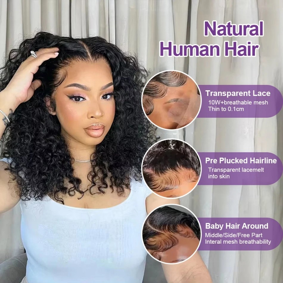 Perruque courte sans colle, 16 - Lace Front Wigs avis et prix